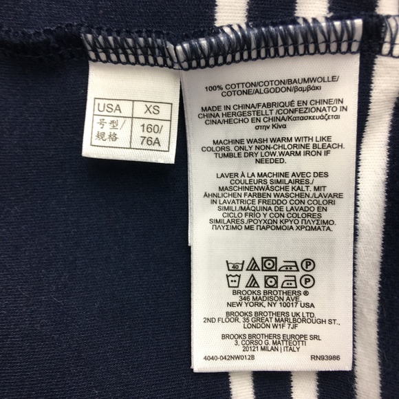 Read description- Brooks Brothers Blue Striped Short Sleeve Dress XS - Picture 4 of 6